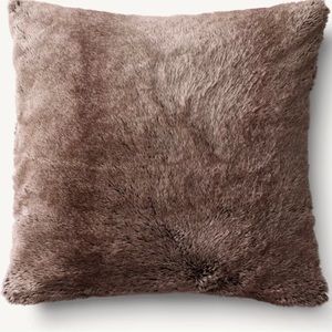 Restoration Hardware Luxe Faux Fur Pillow Cover & down insert! 22” x 22”
